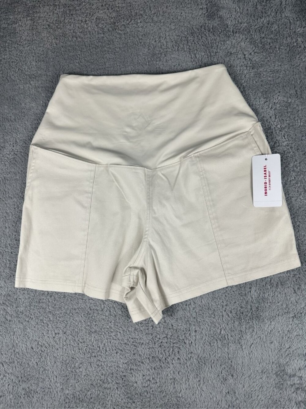 Ingrid & Isabel Maternity Shapewear Shorts High Waist Tan Beige